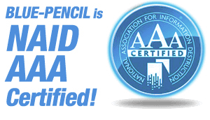 Blue Pencil is NAID AAA Certified