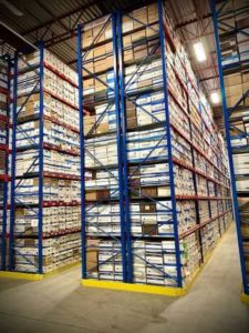 boxes on racking at document storage facility